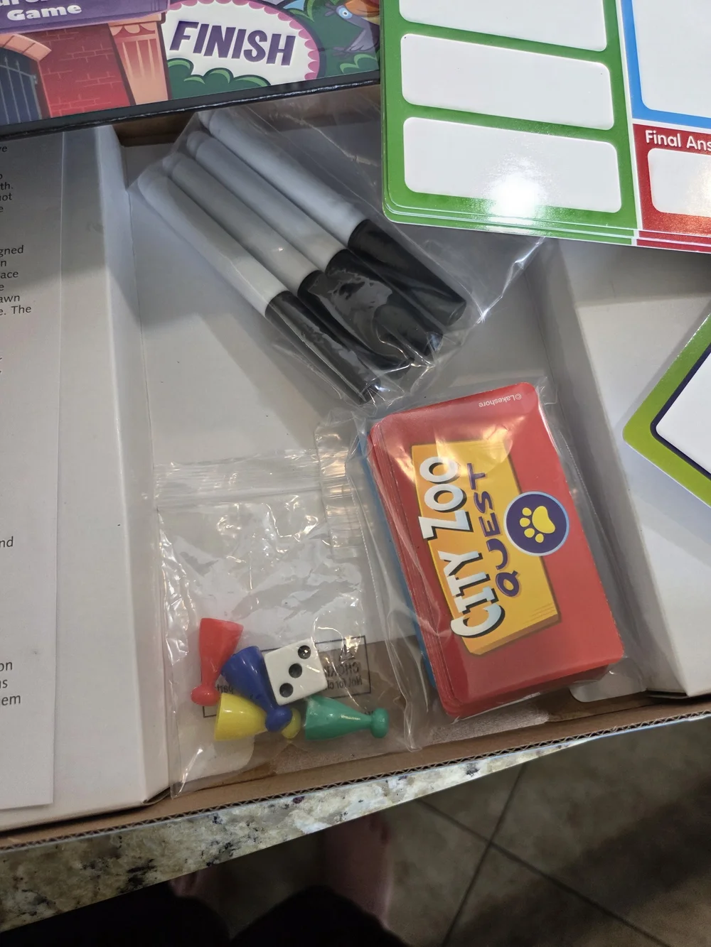 Lakeshore Learning City Zoo Quest Game Word Problem Math Time & Measurement 7+
